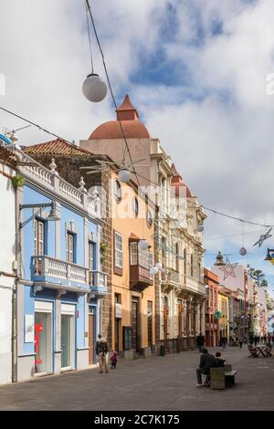 Fußgängerzone Calle Obispo Rey Redondo, San Cristobal de La Laguna, Teneriffa, Kanarische Inseln, Spanien Stockfoto