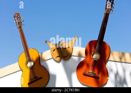 Casetas, Festzelte, Dekoration, Feria del Caballo, Festival, Tracht, Tradition, Kultur, Bräuche, Jerez de la Frontera, Andalusien, Spanien, Europa Stockfoto