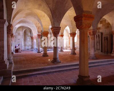 Stiftskirche, Krypta, Quedlinburg, UNESCO-Weltkulturerbe, Sachsen-Anhalt, Deutschland Stockfoto