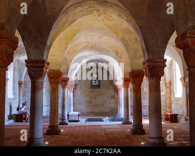 Stiftskirche, Krypta, Quedlinburg, UNESCO-Weltkulturerbe, Sachsen-Anhalt, Deutschland Stockfoto