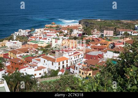 Blick auf San Juan de la Rambla, Teneriffa, Kanarische Inseln, Spanien Stockfoto