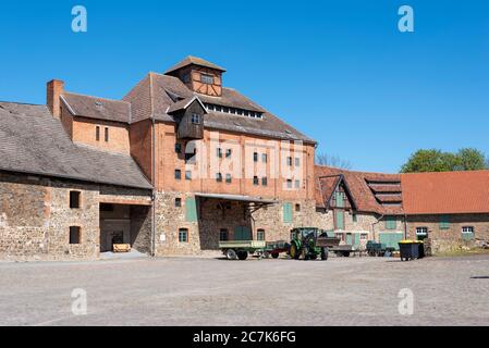 Deutschland, Sachsen-Anhalt, Hundisburg, alter Bauernhof, Ostdeutschland. Stockfoto