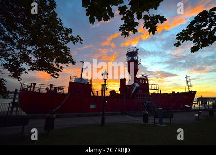 Samstag, 18. Juli. Gravesend, Themse, Großbritannien. LV 21 Lightship Gravesend Stockfoto