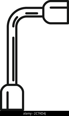 Symbol für Autoradschlüssel. Umriss Auto Rad-Schlüssel Vektor-Symbol für Web-Design isoliert auf weißem Hintergrund Stock Vektor