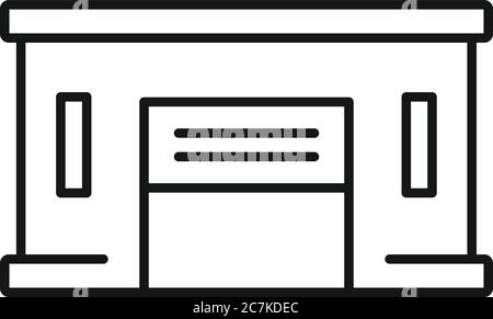 Symbol für die Werkstatt. Umriss Service Car Garage Vektor-Symbol für Web-Design isoliert auf weißem Hintergrund Stock Vektor