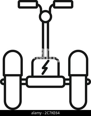 Elektroroller Symbol. Umriss Elektroroller Vektor-Symbol für Web-Design isoliert auf weißem Hintergrund Stock Vektor