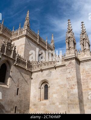 Enrique Egas' 16th Jahrhundert, Capilla Real de Granada, Königliche Kapelle von Granada, das königliche Mausoleum für Ferdinand von Aragon und Isabella von Kastilien Stockfoto