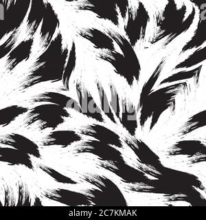 Schwarz nahtlose Muster von glatten Linien von Strichen der Farbe.Hintergrund für die Dekoration von Stoffen und Verpackung Papier.Abstrakte Textur, Gips leonardo Stock Vektor