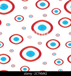 Nahtloses Muster mit roten bösen Augen Vektor Stock Vektor