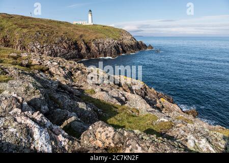 Leuchtturm in Tiumpan Head, Isle of Lewis, Äußere Hebriden, Schottland Stockfoto