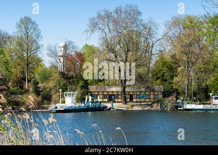 Berlin, Wannsee, Pfaueninsel, Fähre Stockfoto