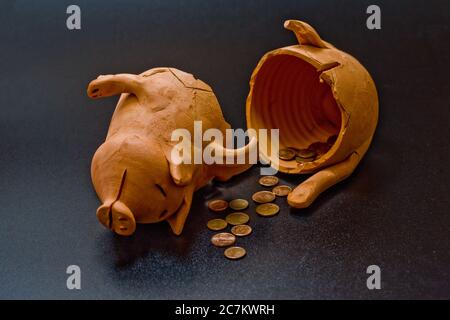 Schlammschweinbank, geformt wie ein Schwein. Stockfoto