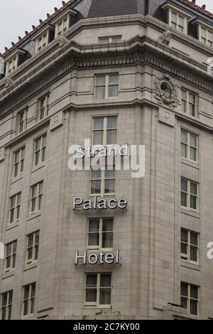 London, England, Großbritannien. Mai 07 2020. Strand Palace Hotel Stockfoto