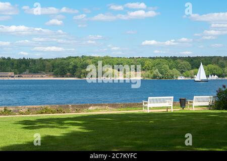 Berlin, Wannsee, Haus der Wannsee Konferenz, Waterfront Stockfoto