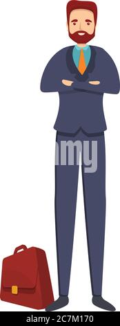 Bankleitsymbol. Cartoon von Büro Bank Teller Vektor-Symbol für Web-Design isoliert auf weißem Hintergrund Stock Vektor