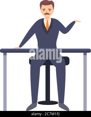 Bankleitsymbol. Cartoon von Bank Teller Vektor-Symbol für Web-Design isoliert auf weißem Hintergrund Stock Vektor