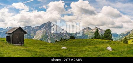 Fantastische Wanderung in den Lechquellen in Vorarlberg Österreich bei Lech, Warth, Bludenz Stockfoto