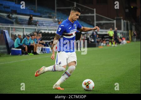 Genua, Italien. Juli 2020. Genova, Italien, 15 Jul 2020, Fabio Depaoli (Sampdoria) während Sampdoria gegen Cagliari - italienische Serie A Fußballspiel - Credit: LM/Danilo Vigo Credit: Danilo Vigo/LPS/ZUMA Wire/Alamy Live News Stockfoto