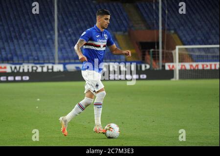 Genua, Italien. Juli 2020. Genova, Italien, 15 Jul 2020, Fabio Depaoli (Sampdoria) während Sampdoria gegen Cagliari - italienische Serie A Fußballspiel - Credit: LM/Danilo Vigo Credit: Danilo Vigo/LPS/ZUMA Wire/Alamy Live News Stockfoto