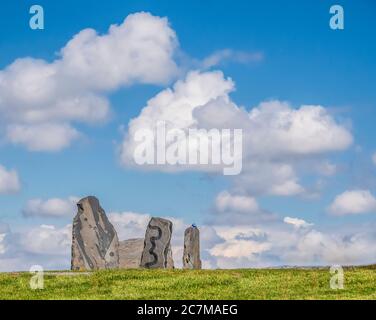 Burgen in den Wolken der Yorkshire Dales Stockfoto