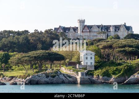 Kantabrien in Spanien: Der Palacio de la Magdalena in der Nähe von Santander Stockfoto