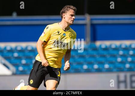 London, Großbritannien. Juli 2020. Matt Smith von Millwall während des EFL Sky Bet Championship-Spiels zwischen Queens Park Rangers und Millwall im Kiyan Prince Foundation Stadium, London, England am 18. Juli 2020. Foto von Salvio Calabrese. Nur für redaktionelle Zwecke, Lizenz für kommerzielle Nutzung erforderlich. Keine Verwendung in Wetten, Spielen oder Publikationen einzelner Vereine/Vereine/Spieler. Kredit: UK Sports Pics Ltd/Alamy Live Nachrichten Stockfoto