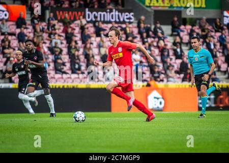 Herning, Dänemark. Juli 2020. Mikkel Damsgaard (27) vom FC Nordsjaelland beim 3F Superliga-Spiel zwischen FC Midtjylland und FC Nordsjaelland in der MCH Arena in Herning. (Foto Kredit: Gonzales Foto/Alamy Live News Stockfoto