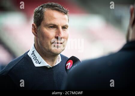 Herning, Dänemark. Juli 2020. Manager Brian Priske vom FC Midtjylland vor dem 3F Superliga-Spiel zwischen FC Midtjylland und FC Nordsjaelland in der MCH Arena in Herning. (Foto Kredit: Gonzales Foto/Alamy Live News Stockfoto