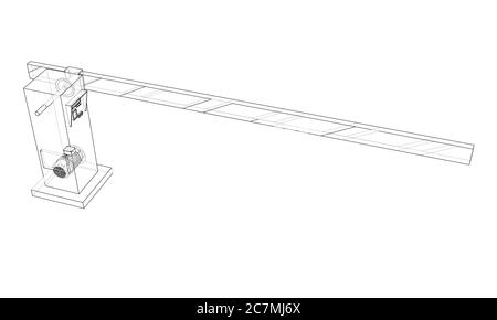 Umriss des Schrankes. 3d-Illustration Stockfoto