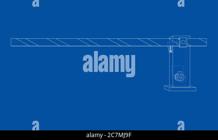 Umriss des Schrankes. 3d-Illustration Stockfoto