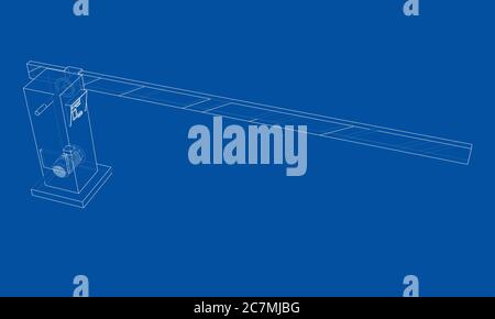 Umriss des Schrankes. 3d-Illustration Stockfoto