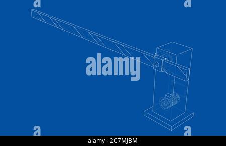 Umriss des Schrankes. 3d-Illustration Stockfoto