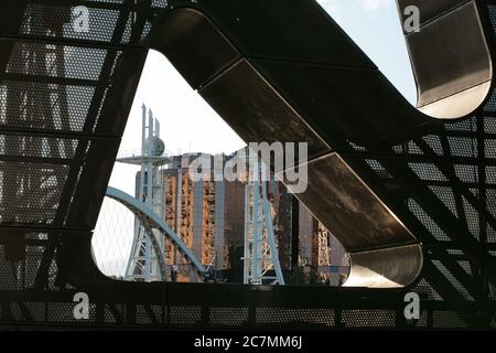 Detail des Eingangs zum Lowry Centre, Salford Quays, Greater Manchester, England, Großbritannien Stockfoto