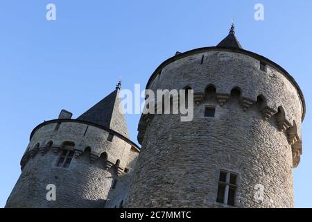 Das mittelalterliche Schloss von Suscinio in der Stadt Sarzeau, Frankreich Stockfoto