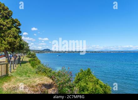 Seeufer in Taupo, Lake Taupo, Neuseeland Stockfoto