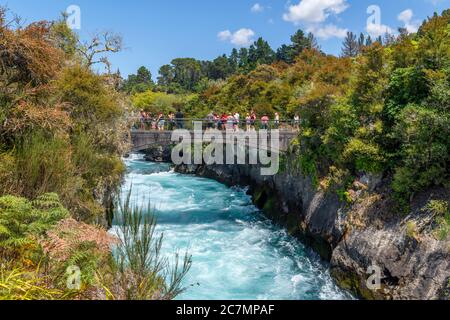 Huka Falls am Waikato River, Lake Taupo, Neuseeland Stockfoto