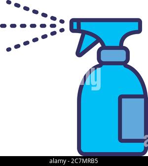 Spray Flasche Linie und füllen Stil Symbol Vektor Illustration Design Stock Vektor