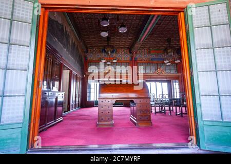 Westliche Dekoration in der Huijeongdang Halle, Changdeokgung Palast, Changgyeong, Seoul, Südkorea. Stockfoto