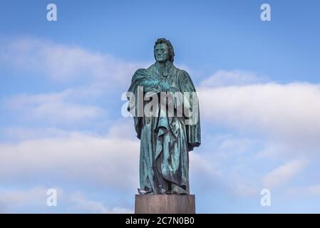 Thomas Chalmers Statue auf der George Street in New Town Bezirk von Edinburgh, der Hauptstadt von Schottland, Teil von Großbritannien Stockfoto