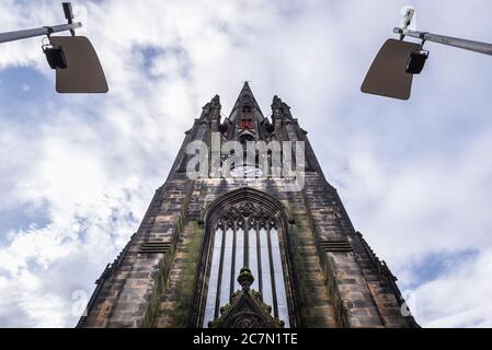 Das Hub Gebäude auch genannt Tollbooth Kirk, ehemalige St. John Church in Edinburgh, der Hauptstadt von Schottland, Großbritannien Stockfoto