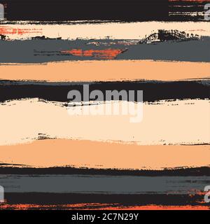 Grunge Textur mit Hand gemalt horizontale Pinselstriche, Vektor-Illustration Stock Vektor