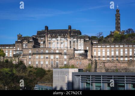 St Andrews House auf Calton Hill, Hauptquartier der schottischen Regierung in Edinburgh, der Hauptstadt von Schottland, Teil von Großbritannien Stockfoto
