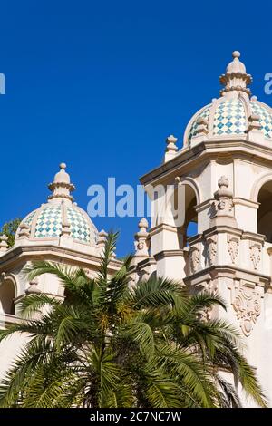 Kuppeln der Casa del Prado in Balboa Park, San Diego, Kalifornien, USA Stockfoto