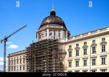 Berlin, Deutschland, 06/14/2020:das Humboldt Forum ist ein großes Museumsprojekt in Berlin, Deutschland, das seinen Sitz im rekonstruierten Berli haben wird Stockfoto