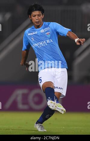 Yokohama, Japan. Juli 2020. Masakazu Tashiro (Yokohama FC) Fußball: 2020 J1 Liga-Spiel zwischen Yokohama FC 1-5 Kawasaki Frontale im Nippatsu Mitsuzawa Stadium in Yokohama, Japan . Quelle: AFLO/Alamy Live News Stockfoto