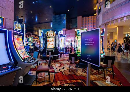 Las Vegas, 17. JULI 2020 - Innenansicht des New York New York Hotel & Casino Stockfoto