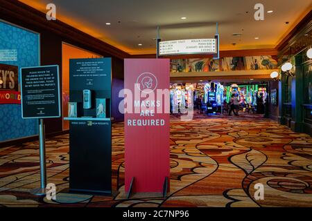 Las Vegas, 17. JULI 2020 - Innenansicht des New York New York Hotel & Casino Stockfoto