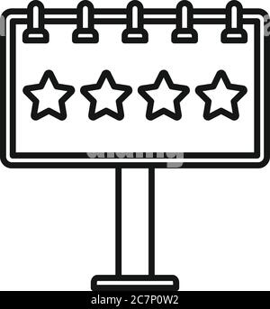 Symbol für das Hinzufügen von Billboards. Umriss hinzufügen Billboard Vektor-Symbol für Web-Design isoliert auf weißem Hintergrund Stock Vektor