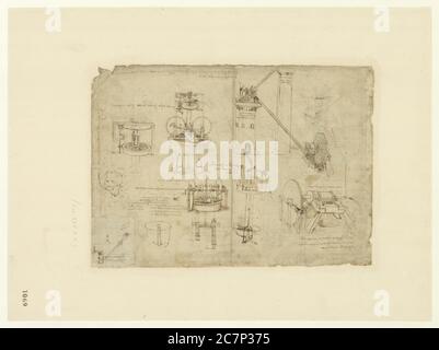 Kunstwerke des berühmten Leonardo da Vinci. Stockfoto