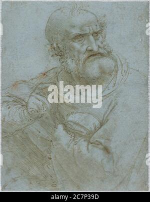 Kunstwerke des berühmten Leonardo da Vinci. Stockfoto